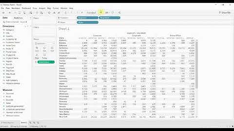 How to Create a Basic Crosstab in Tableau - Tableau in Two Minutes