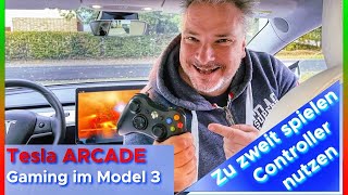 Gaming und Spielen im Tesla Model 3 | Sky Force RELOADED zu zweit zocken 🎮