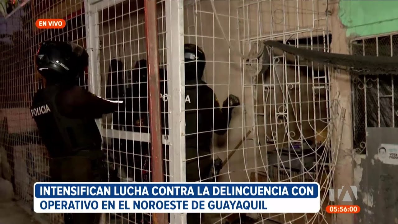 Policía realiza un intenso operativo contra la delincuencia en el noroeste de Guayaquil