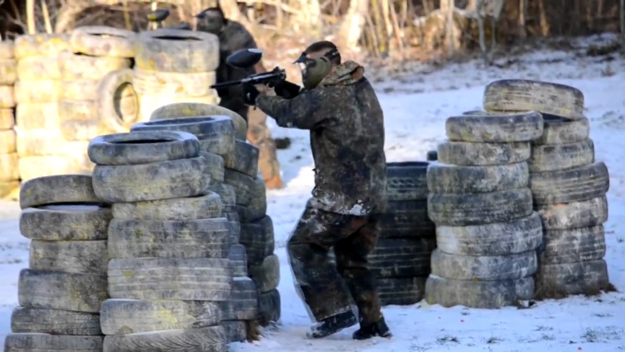 PAINTBALL Katowice, Murcki, Śląsk, Zima