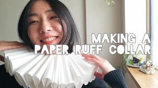 A paper ruff collar