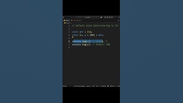 Default Value in Array Destructuring 🔥| JavaScript Ka Hidden Feature #short #shorts #viral #trending