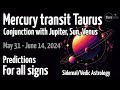 Mercury transit in Taurus 2024 | May 31 - June 14 | Vedic Astrology Predictions #astrology #taurus
