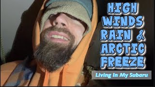 Winter Vlog | Preparing for High Winds Heavy Rain & Arctic Freeze | Living In My Subaru