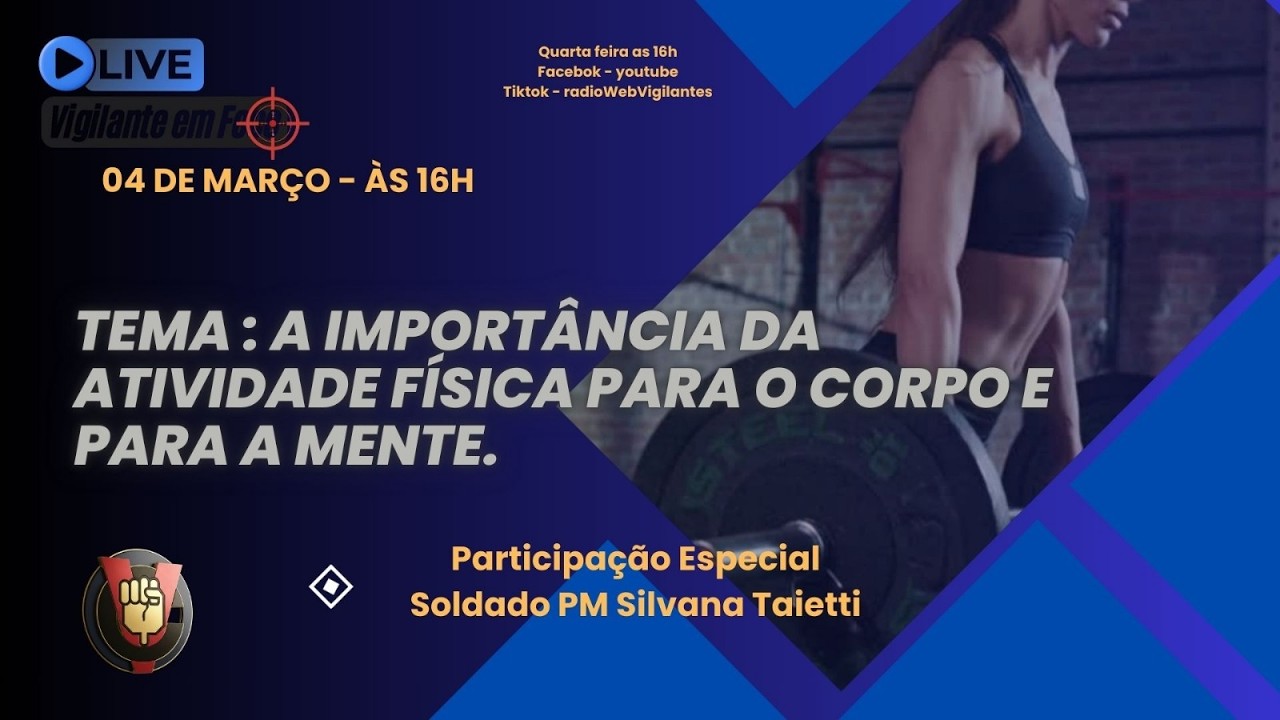 🚨 Hoje às 16h | Atividade Física e Saúde na Segurança 🚨