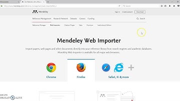 How to use Mendeley Part 3 - Installing Mendeley Web Importer