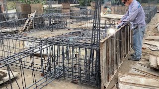 Project Construction Reinforced Concrete Foundations Right Way With Modern Working Machines
