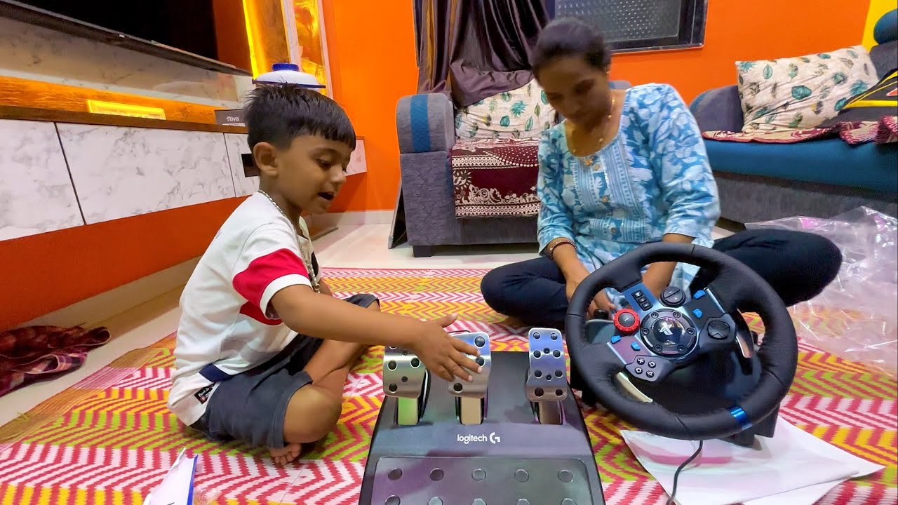 पप्पांनी माऊलीला G29 Recing wheel गिफ्ट केले 🫢