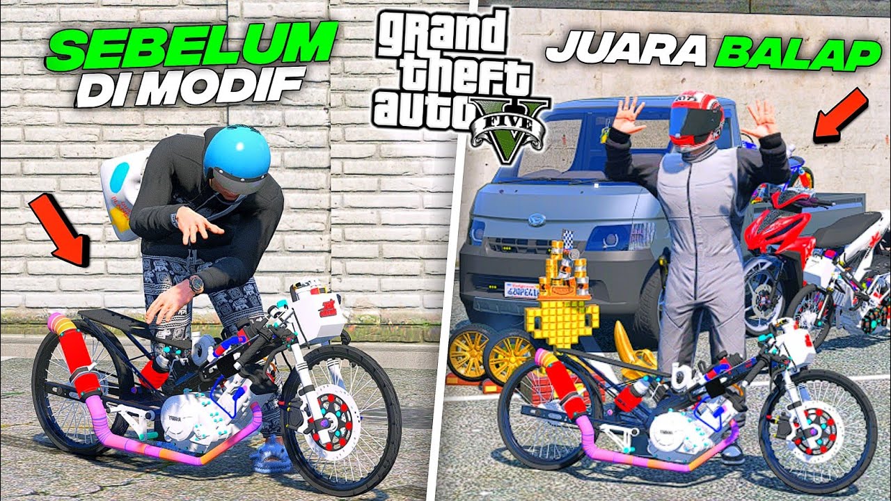 Aku Beli Motor FU 150 Drag Langka Dari BENGKEL Untuk Ikut Balapan DRAG Profesional-  GTA 5 MOD