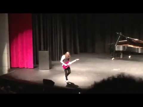 16 Year Old Kills EruptionAnd Sweet Child O Mine In School Talent Show!!!