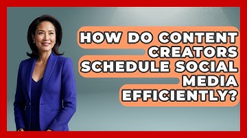 How Do Content Creators Schedule Social Media Efficiently? - The Time Management Pro