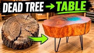 I Turned a Dead Alder Tree Into an Epoxy Table | Full Build Tool Time Tom