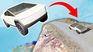 DRIVING A CYBERTRUCK OFF A MOUNTAIN! (BeamNG Drive)