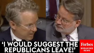 Rand Paul Threatens Gary Peters With Walkout, Causing Sinema To Call To 'Lower The Temperature'