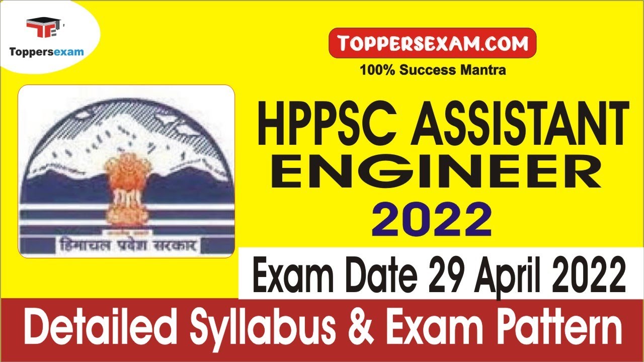 HPPSC ASSISTANT ENGINEER Complete Exam Syllabus & Pattern | Exam Date 29 April 2022 | Questions Bank