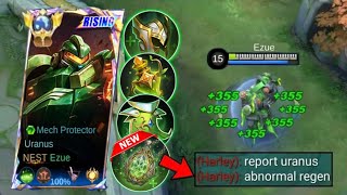 TOP GLOBAL URANUS UNLIMITED SHIELD AND MAX HP REGEN HACK!!! | MLBB