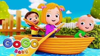 Row Row Row Your Boat Song 👶 THE BEST Song for Children | GoGo Baby - Nursery Rhymes & Kids Songs