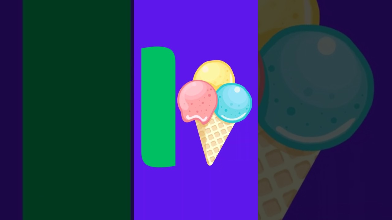 I is for Ice Cream 🍦 | ABC Learning for Kids | Sensory Alphabet
