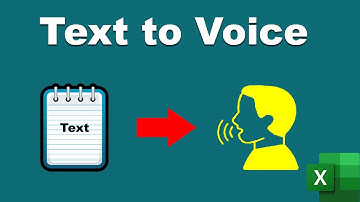 How to Convert text to voice or speak cells and rows in Microsoft excel