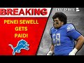 Breaking lions sign penei sewell to a fouryear 112 million mega deal