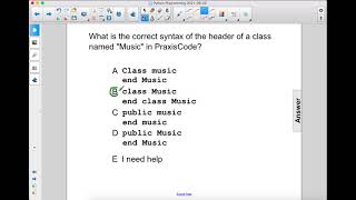 CS Praxis Python Methods Q59