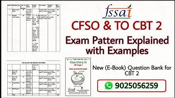 FSSAI CBT 2 Exam Pattern Explained with Examples | 6 Sections explained | CBT 2 Question Bank