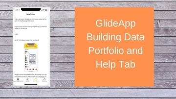 GlideApp Building Data Portfolio and Help Tab