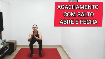 Agachamento com salto abre e fecha