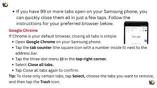 How to Close 99 Tabs on Samsung Phone - Guide for Chrome, Samsung Internet and Other Browsers
