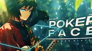 poker face - giyu [amv/edit] thumbnail credit -@alekzedit