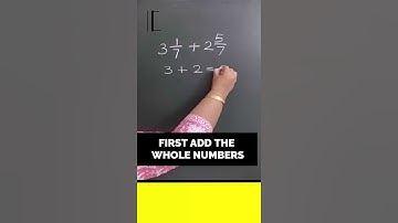 ADDITION OF MIXED NUMBERS WITH LIKE FRACTIONS #mathshorts #mathstricks #shorts