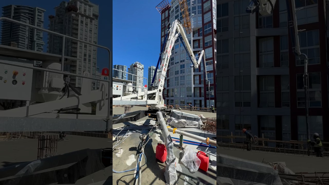ConForms 22 meter spyder-boom in action! #construction #concretepump