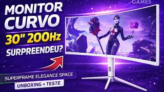 Comprei o Monitor Gamer Superframe 30” 200Hz Curvo – Unboxing e Primeiras Impressões