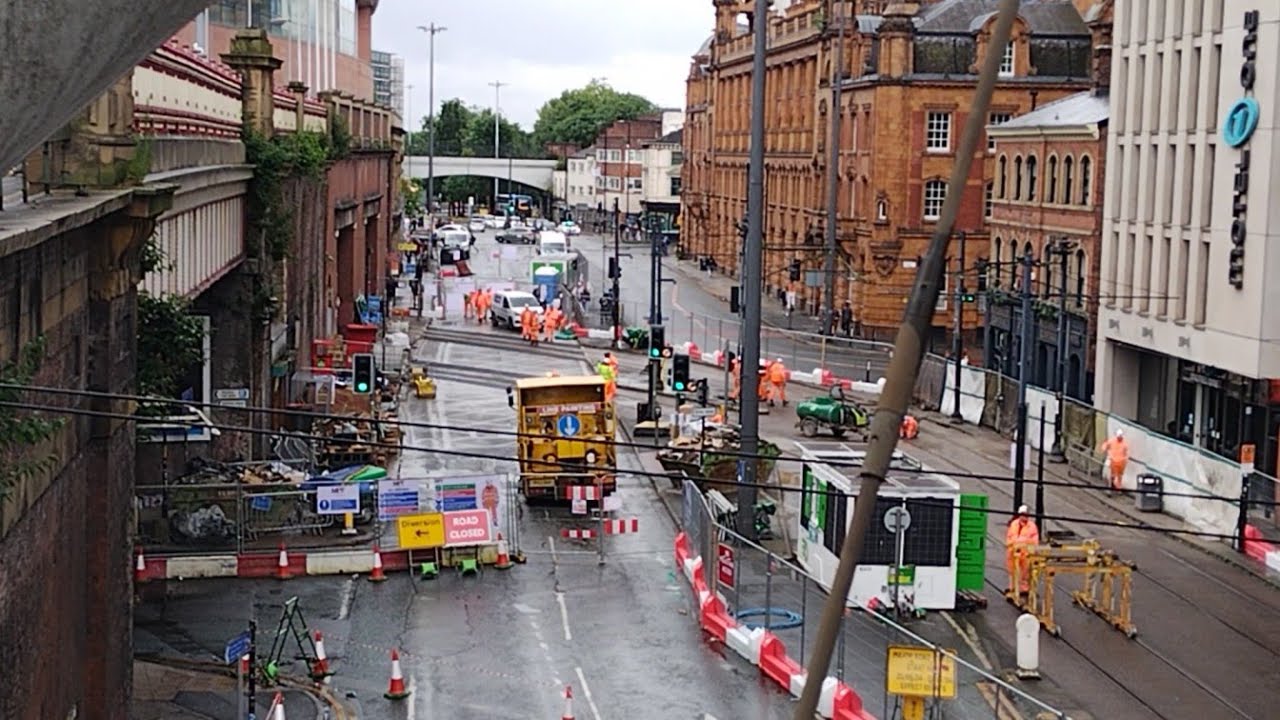 London Road improvement works - Manchester Metrolink (2024.07.07)