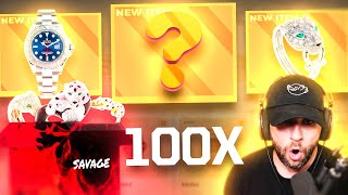 OPENING 100X the *NEW* SAVAGE case & getting EXTREMELY LUCKY!! (HypeDrop)