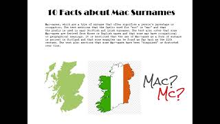 10 Facts about Mac Surnames