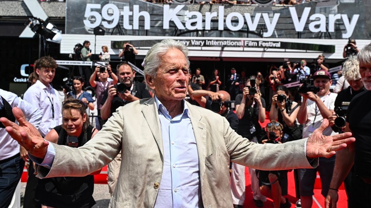 KVIFF 2025 press conference with Michael Douglas, an honorary Crystal Globe recipient