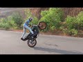 NO HANDER HALF OLD SCHOOL WHELLI ON PULSAR 200 BY @SANJAYTPSZ COORG #6