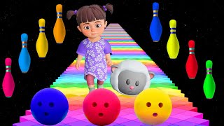 Bowling Ball Animation | Mary Had A Little Lamb Rhymes and Song For Kids | Kutty Kids TV