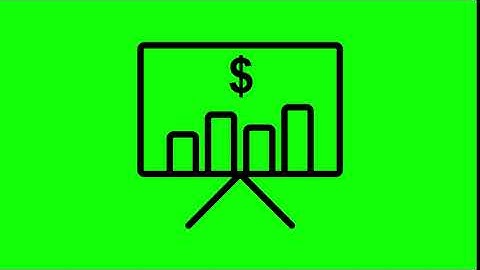 Animated Business Plan Icon on Green Screen With Pop-up Sound