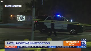Person killed in shooting outside downtown L.A. hotel
