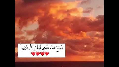 وترى الجبال تحسبها جامدة وهي تمر مر السحاب   القارئ إسلام صبحي
