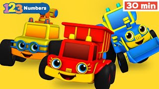 123 RACE!  New Show | Learn numbers for kids | Numbers Song | Counting 1 to 10 | Vehicles for Kids