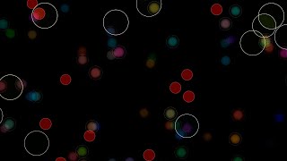 Цветное боке на черном фоне - прозрачный футаж для видео монтажа. Бесплатные футажи для монтажа