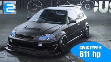 NFS unbound - Maxed out class B cars - Honda Civic Type-R (2000)