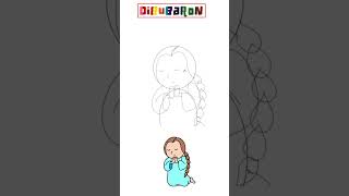 Drawing a girl praying step by step