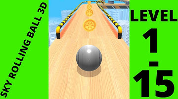 Sky Rolling Ball - Gameplay Levels 1-15