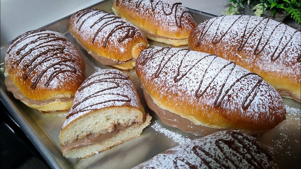 بريوش قطني بكريمة الشوكولاتة