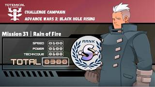 Advance Wars 1+2: Reboot Camp – AW2 Challenge Campaign – M31: Rain of Fire (Rank S/300)