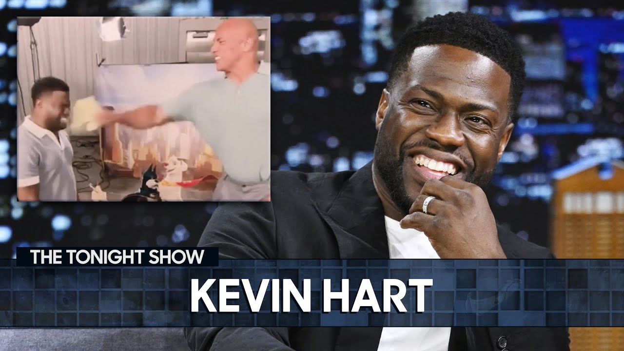  Kevin Hart Thinks Dwayne Johnson Wanted to Kill Him in Their Tortilla Slap Challenge | Tonight Show